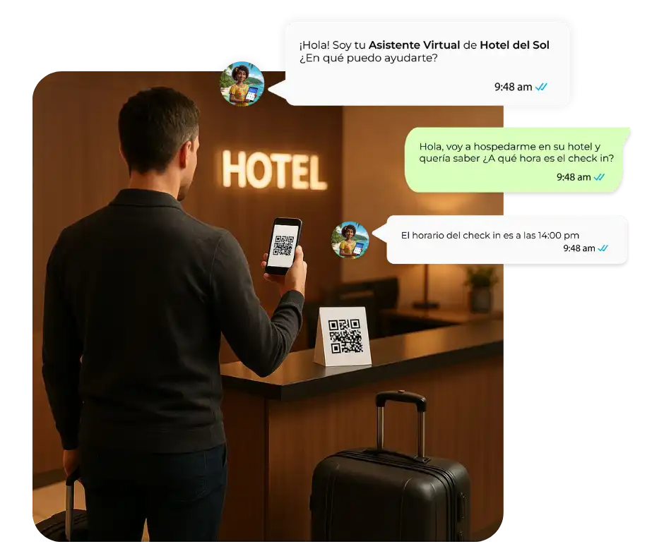beneficios de usar un asistente virtual con IA para hoteles en la comunicación con huéspedes