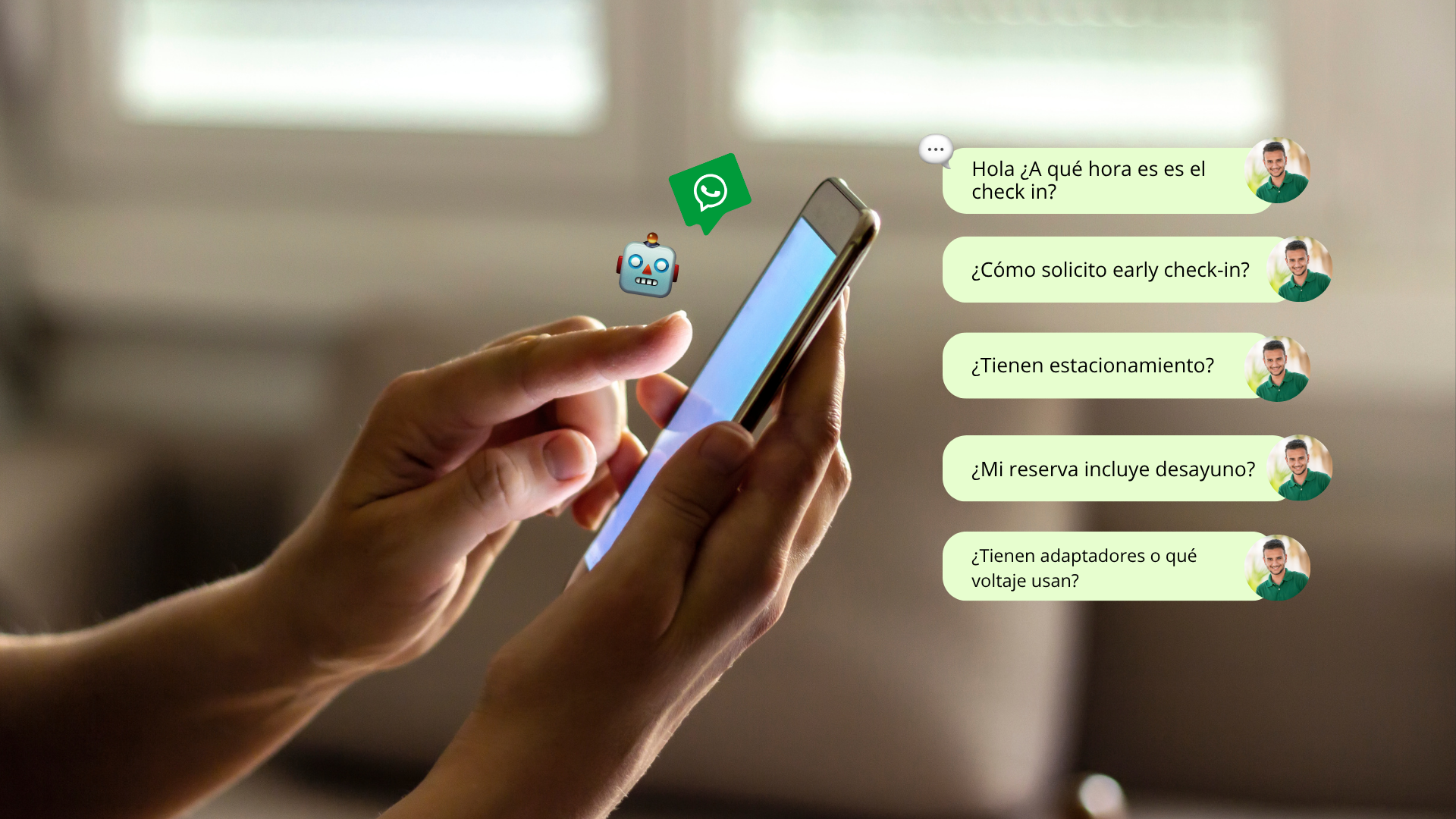 Automatización de atención al huésped mediante IA para WhatsApp en hoteles